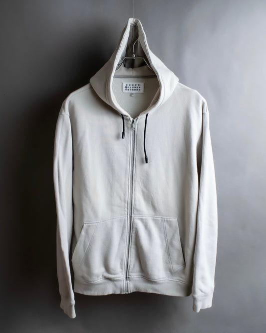 "MAISON MARGIELA" Drawstring design zip hoodie