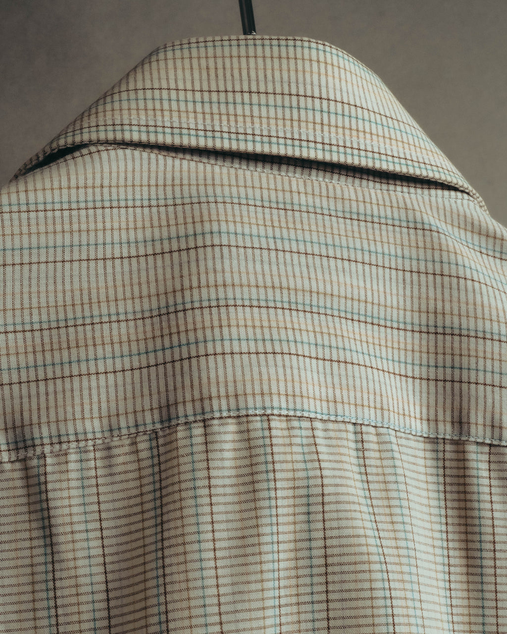 "Yves Saint Laurent" 70's Classic checked dress shirt