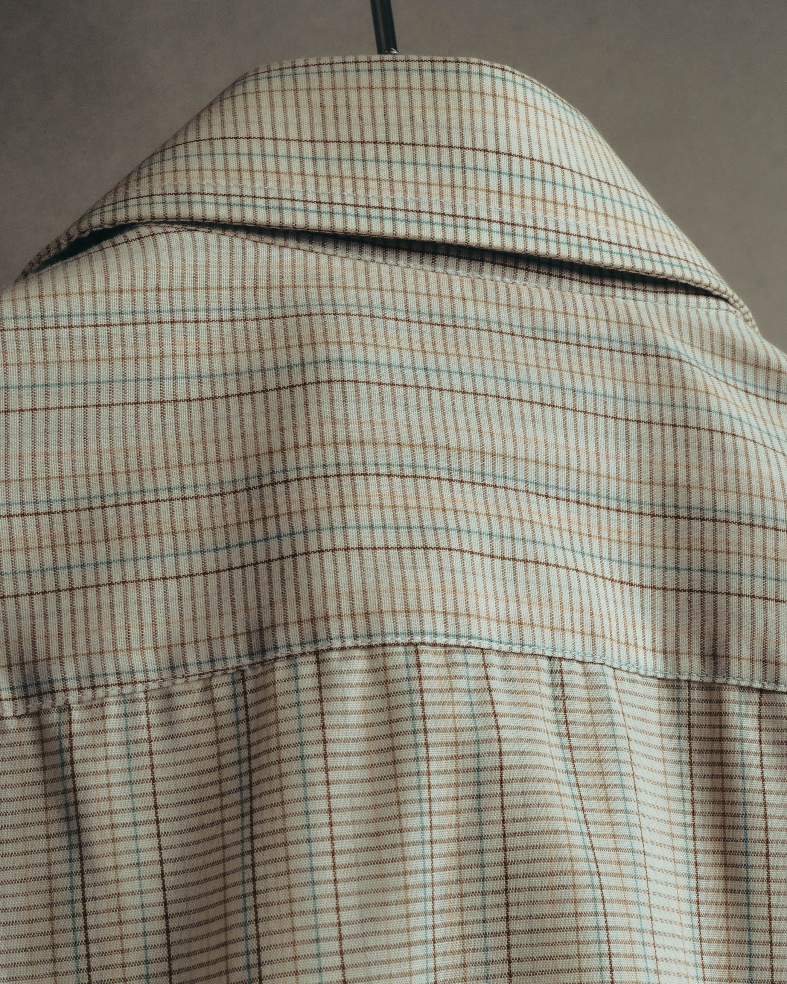 "Yves Saint Laurent" 70's Classic checked dress shirt
