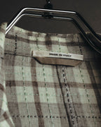 -SPECIAL- "Hermès" 10's Textured linen blend check blazer