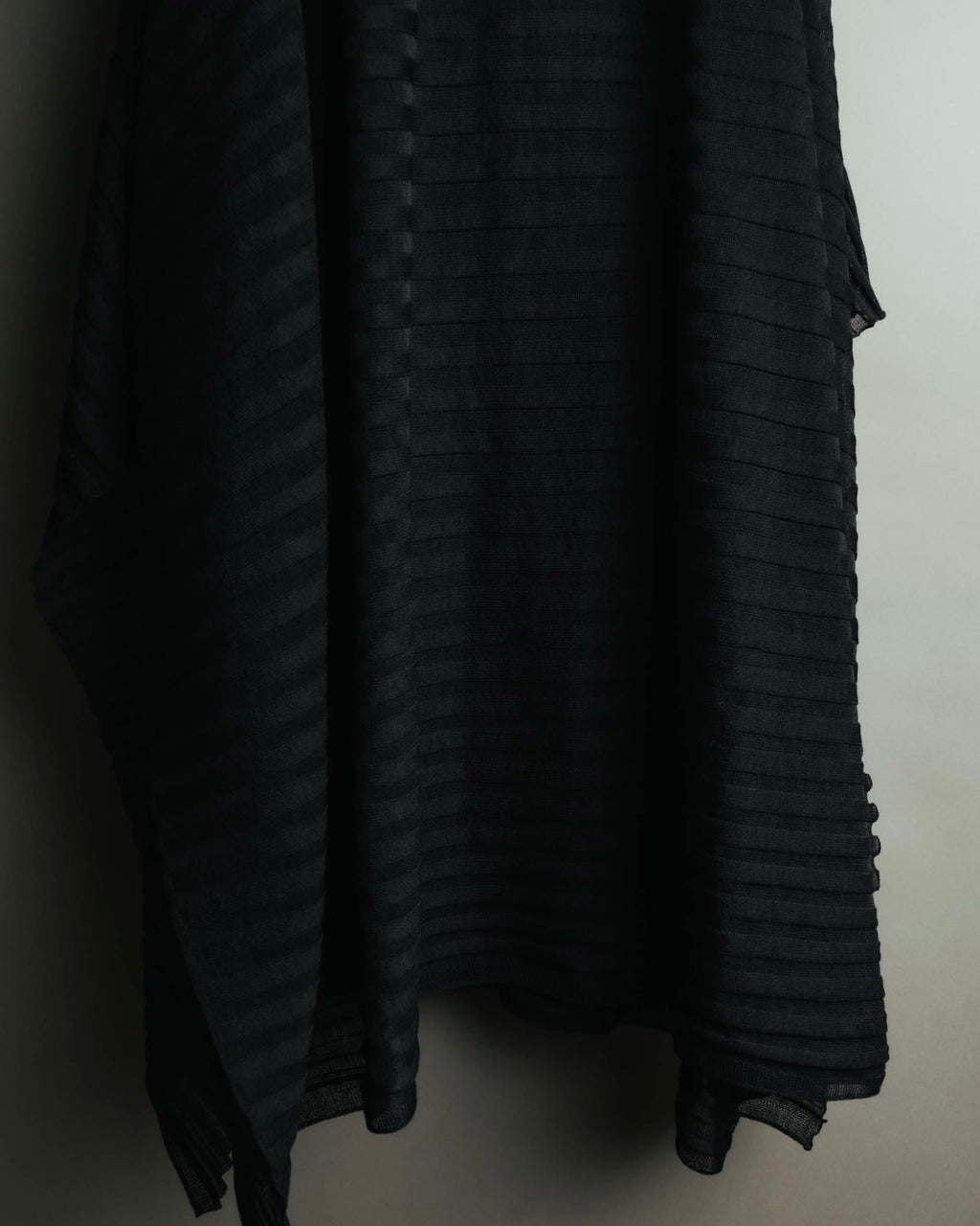 -SPECIAL- “Christian Dior“ 00’s-10’s Sheer ribbed asymmetric long skirt