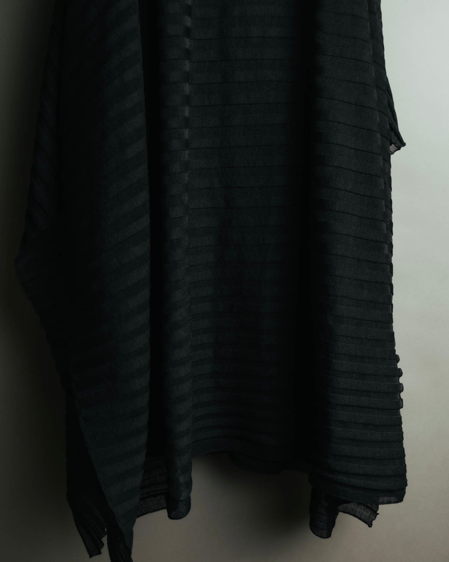 -SPECIAL- “Christian Dior“ 00’s-10’s Sheer ribbed asymmetric long skirt