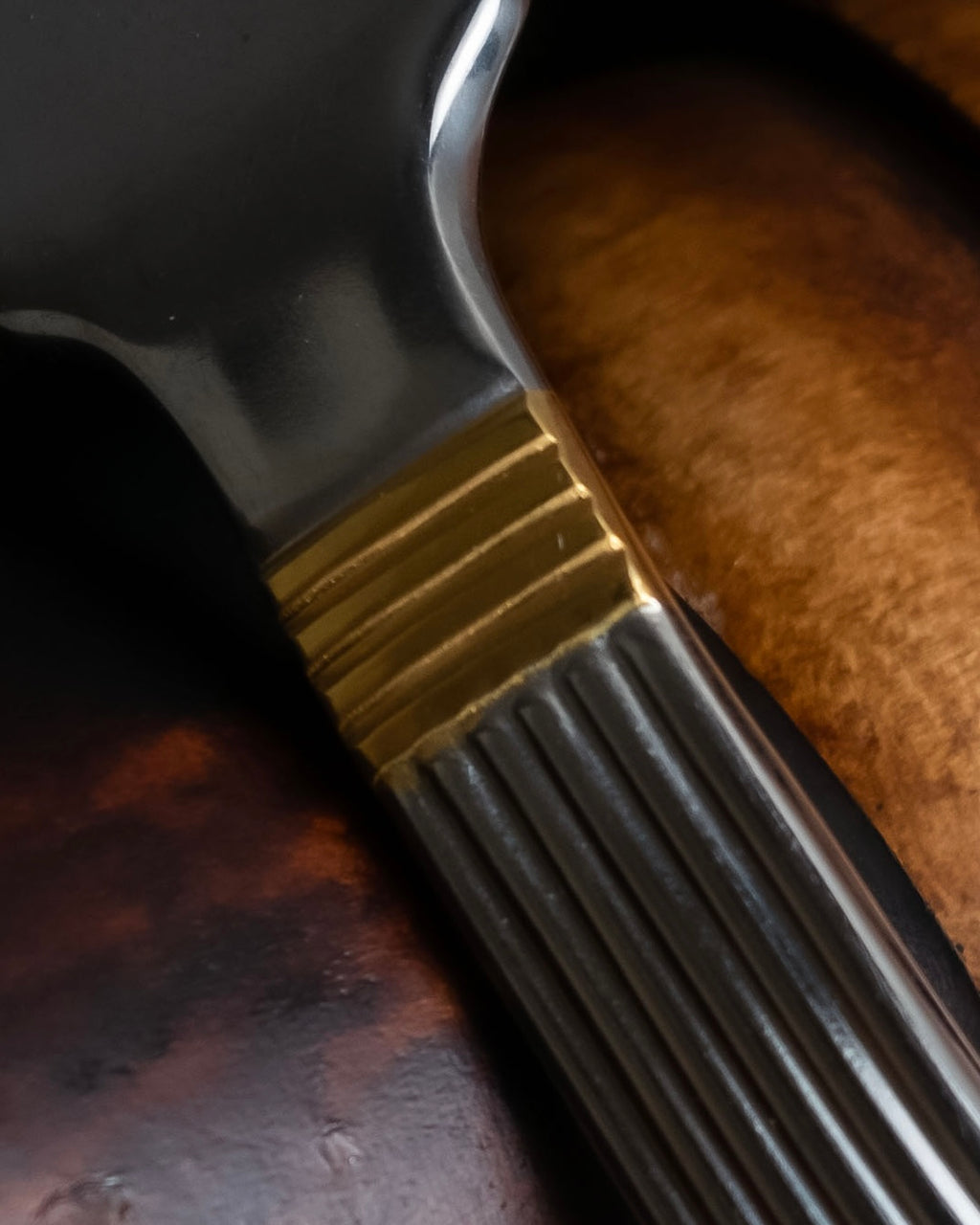 "Christian Dior" Ribbed design gold combination polished silver bangle