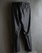 "GUCCI" Glen plaid wool wide tapered slacks