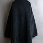 "Vintage fine ribbed knit stand-up collar jacket"