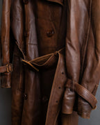 "Burberrys" Vintage-inspired leather oversized trench coat