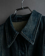 "GUCCI" Vintage faded shaped denim jacket