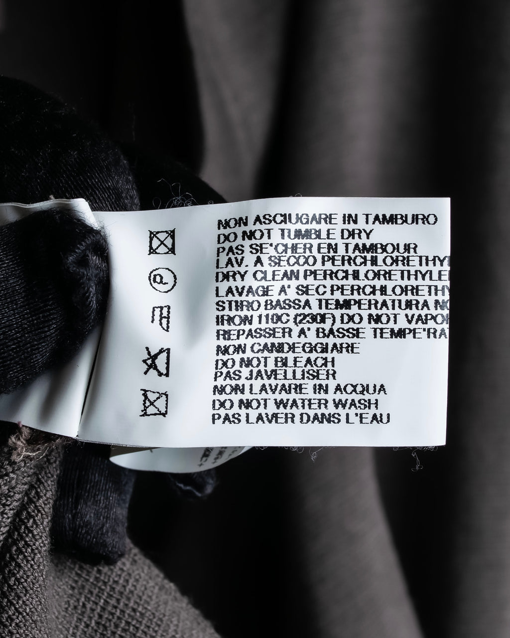 "Rick Owens" 12AW asymmetrical hooded knit cardigan