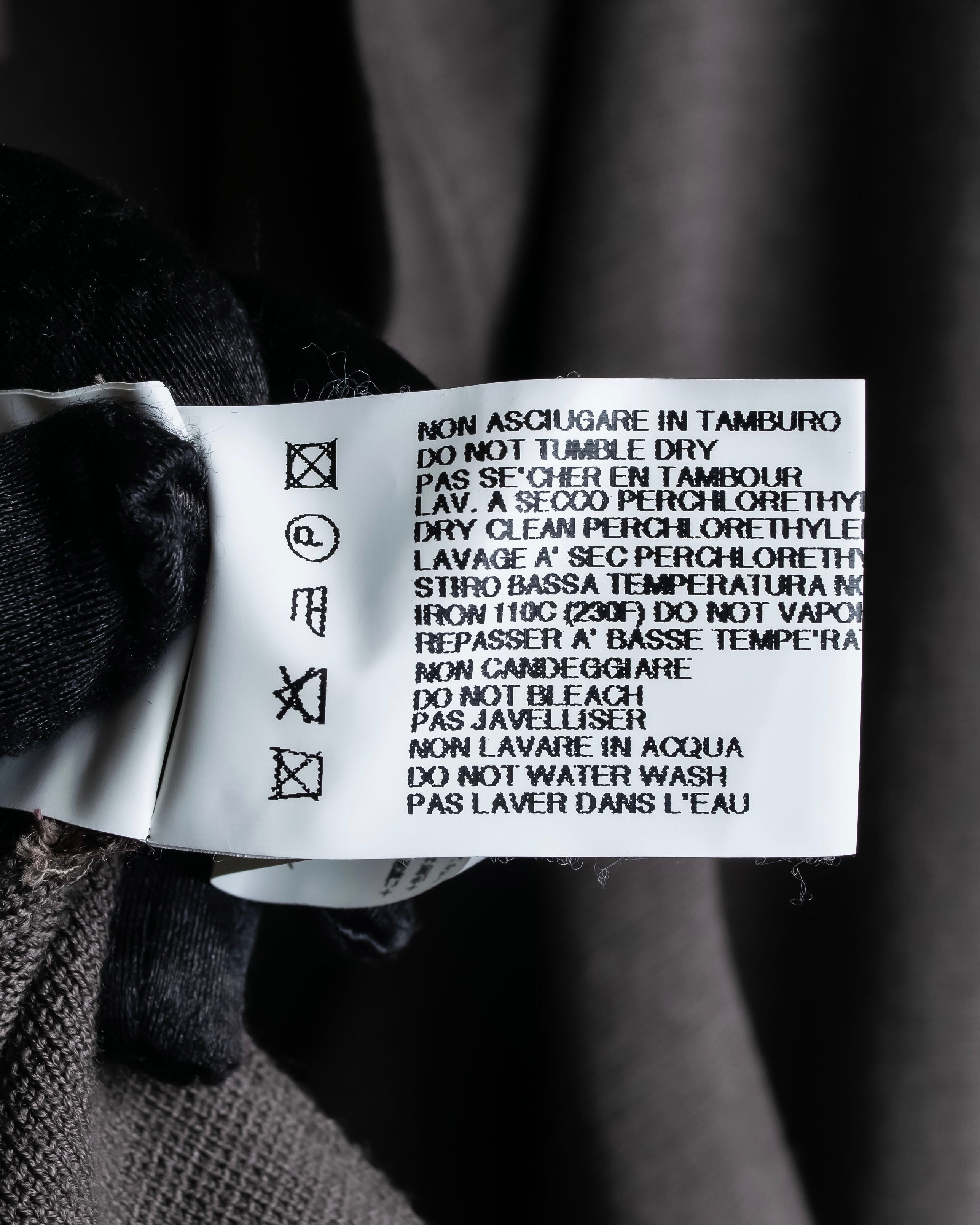 "Rick Owens" 12AW asymmetrical hooded knit cardigan