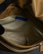 "BURBERRY Black Label" Fur＆nylon reversible design shoulder bag