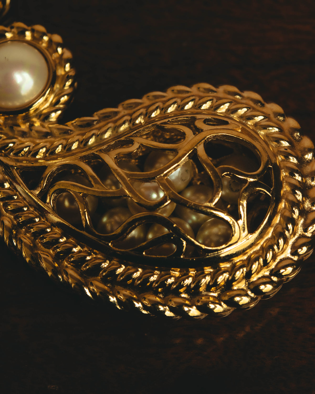 "Christian Dior" 80's-90's Ornate pendant necklace