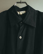 “COMME des GARCONS” Late 80’s-early 90’s silk tucked black shirt