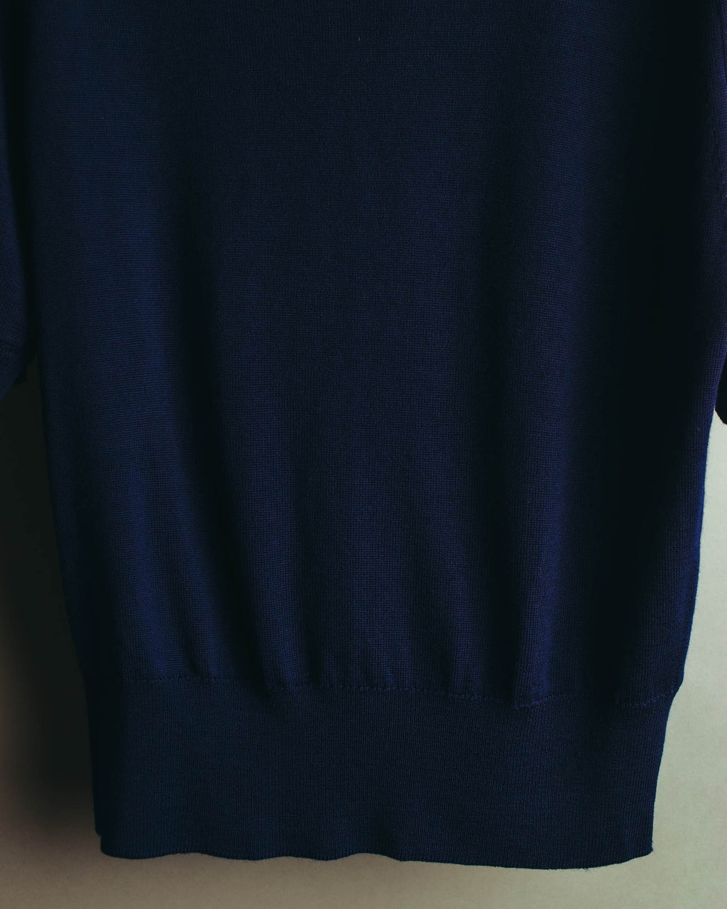 "JOHN SMEDLEY" 90's-00's Fine gauge short sleeve wool knit sweater