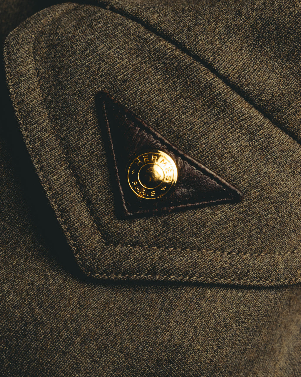 –SPECIAL– "Hermès" 70's-80's Equestrian wool tailored jacket