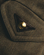 –SPECIAL– "Hermès" 70's-80's Equestrian wool tailored jacket