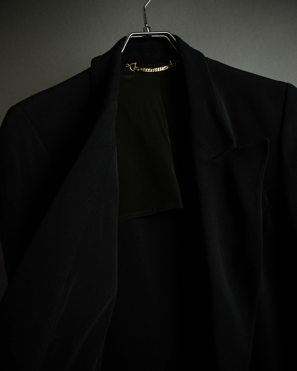 "GUCCI" Three-dimensional lapel design draped tailored jacket