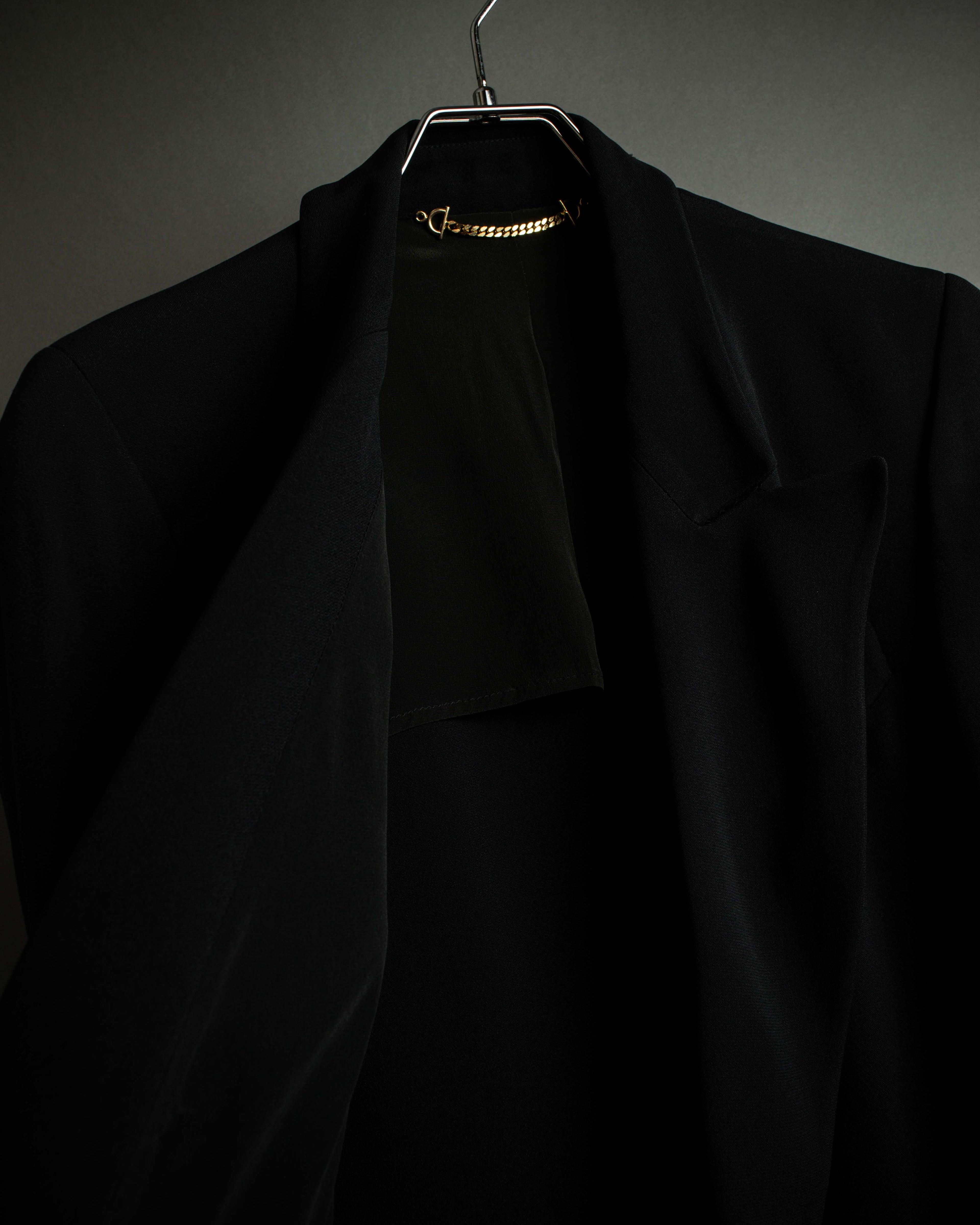 "GUCCI" Three-dimensional lapel design draped tailored jacket