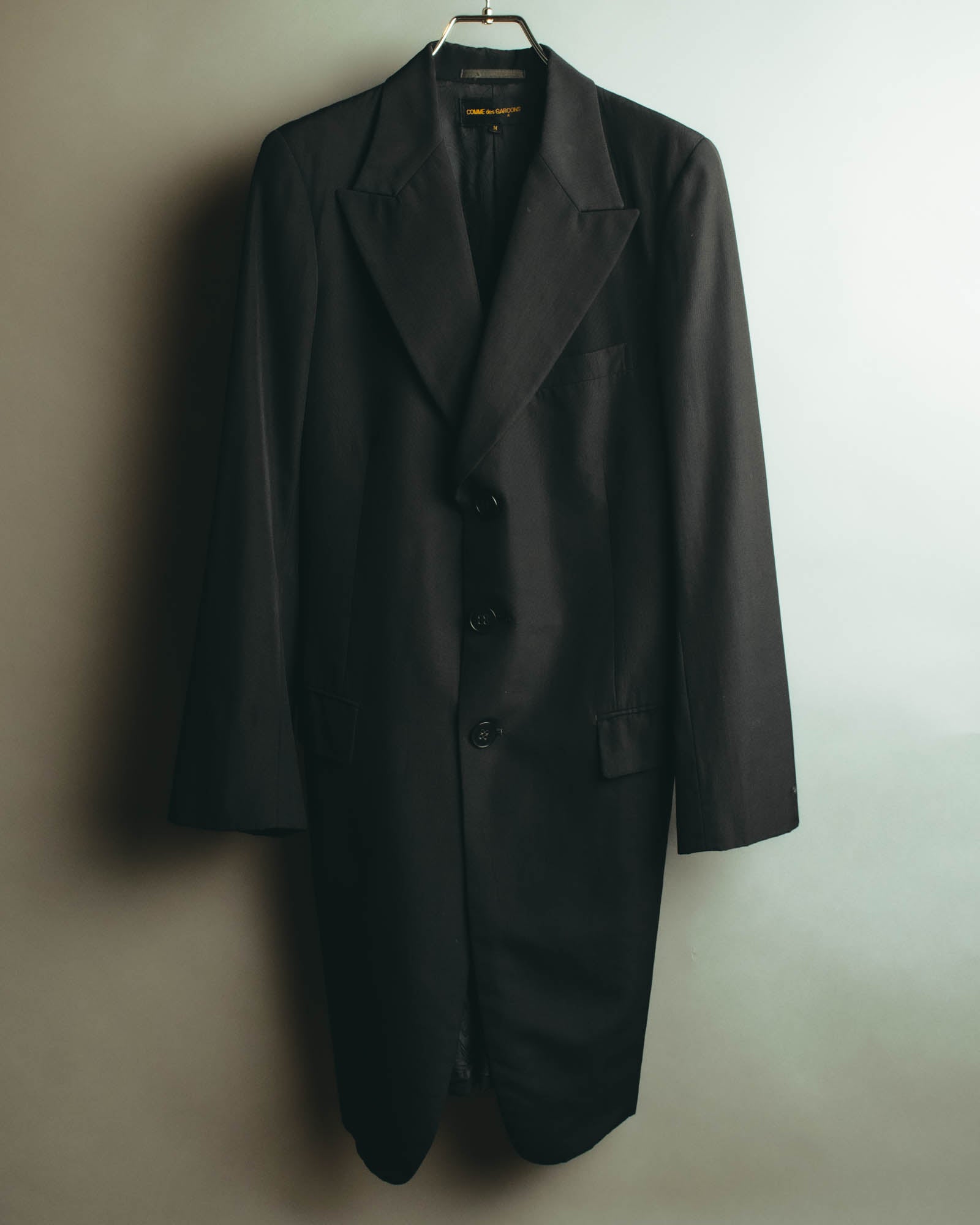 “COMME des GARCONS” 90’s black tailored long coat