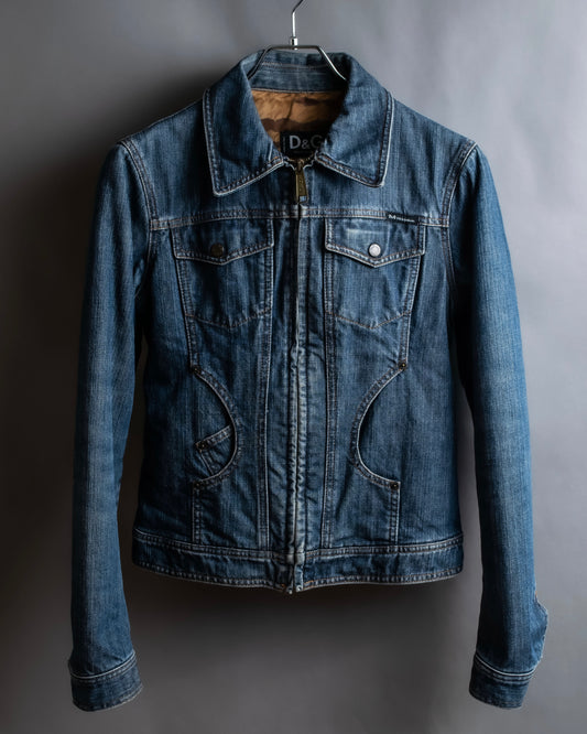 "Dolce & Gabbana" Cutting stitch detail denim jacket