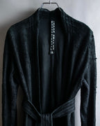 "ISAAC SELLAM" Cut-off design belted leather jacket