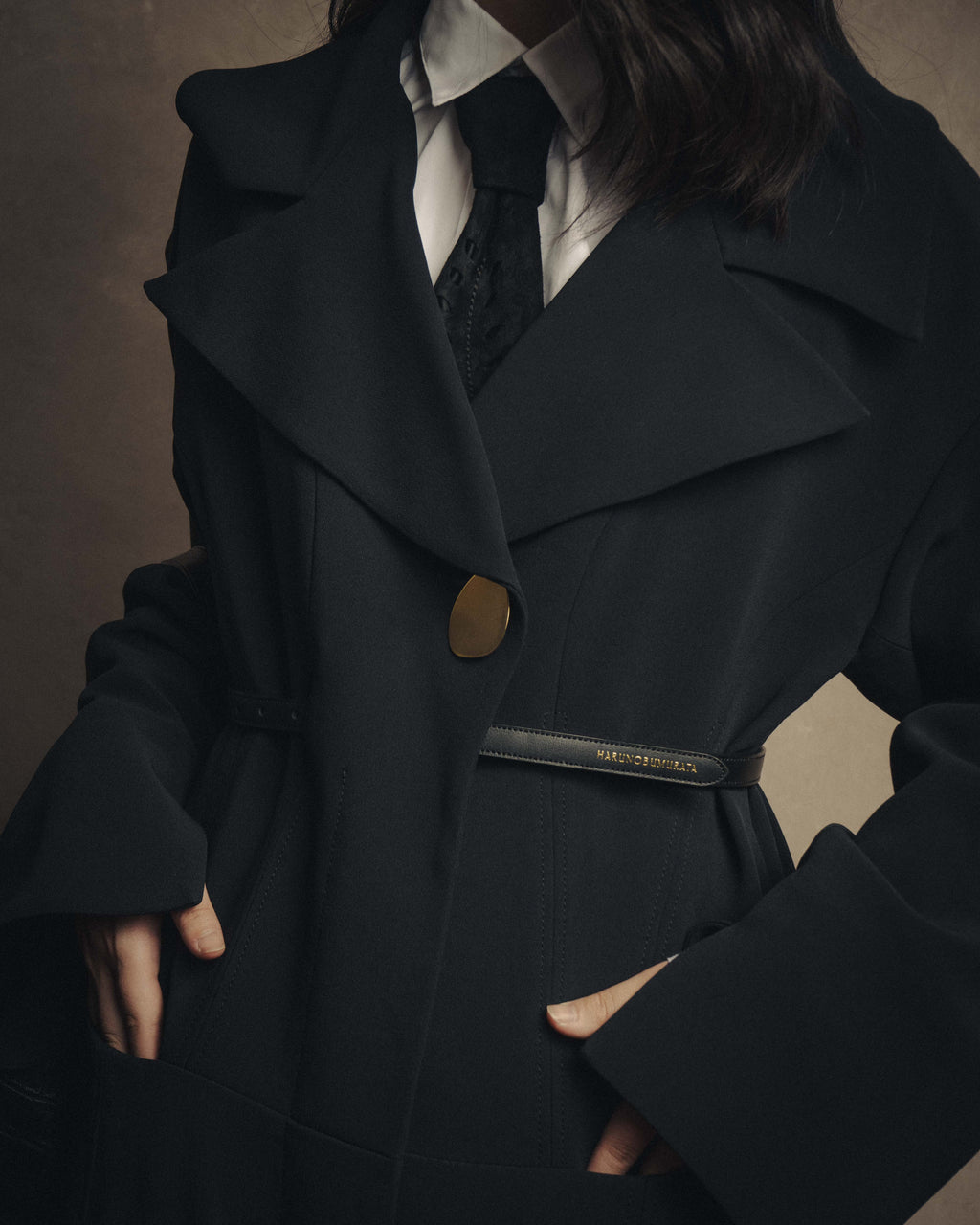 -SPECIAL- “HARUNOBU MURATA” 2024 SS Sculptural belted dress coat