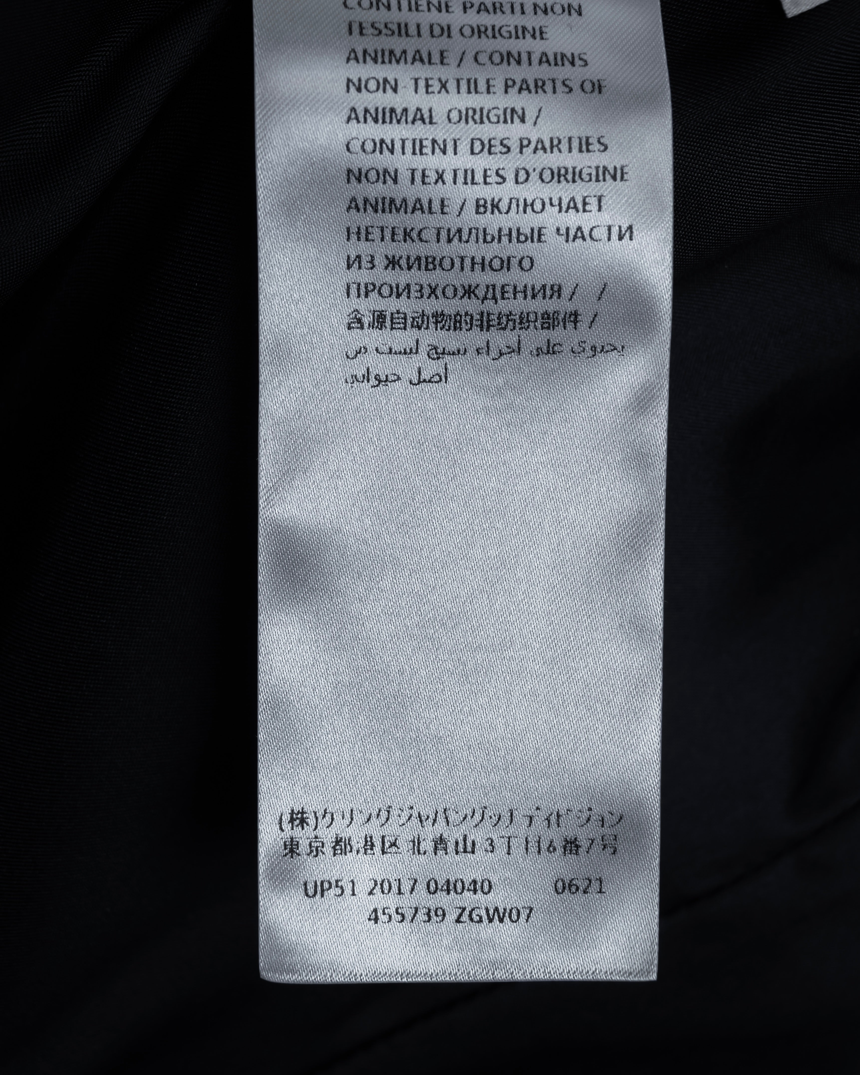 "GUCCI" Michele period solid black wool tailored coat