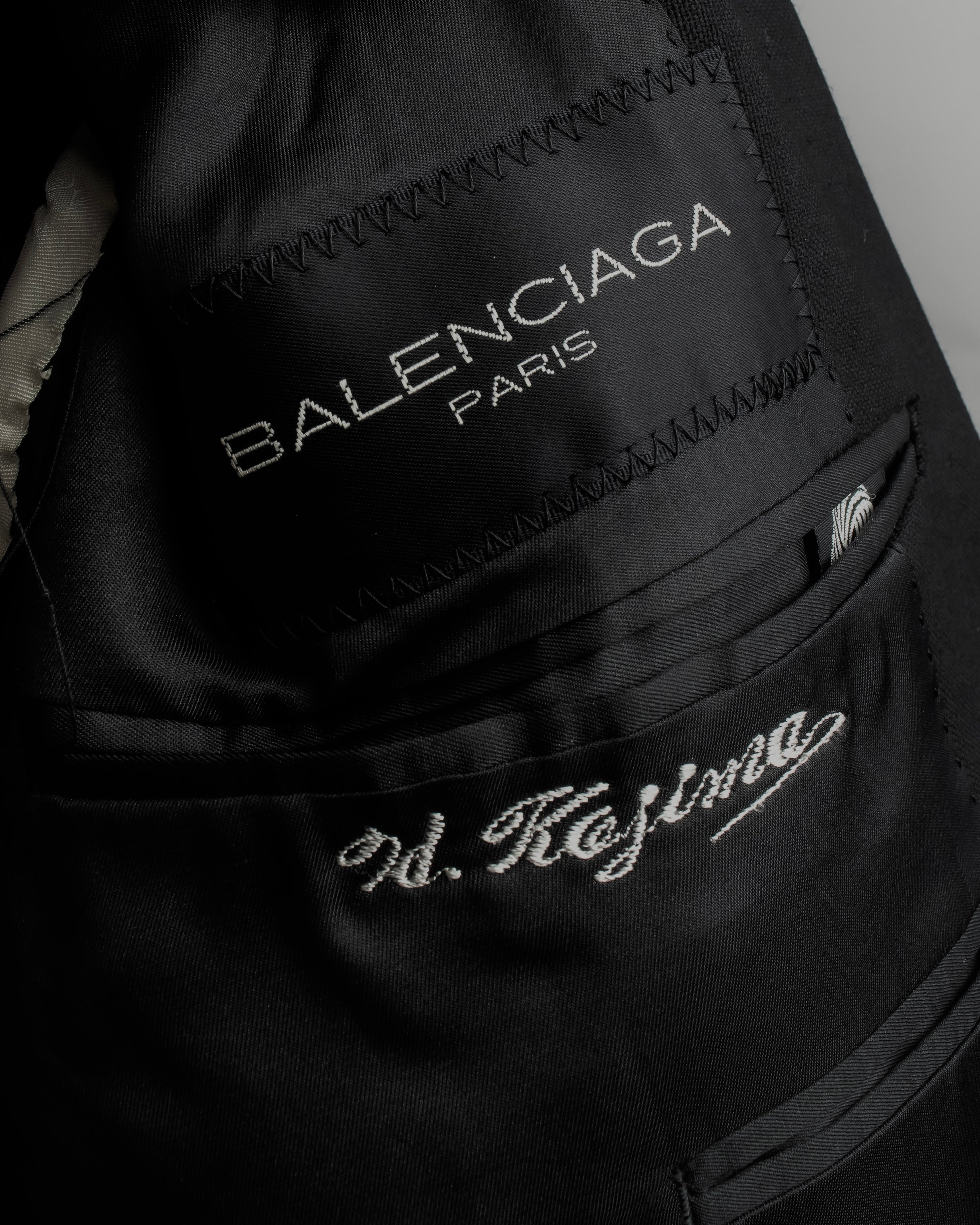 "BALENCIAGA" Structured tailored shawl collar jacket