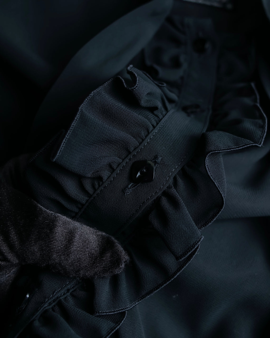 "SOANA" Bowtie belted design long black dress