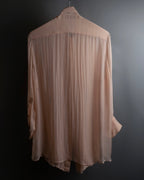 "VALENTINO" Ruffle detail sheer bowtie blouse