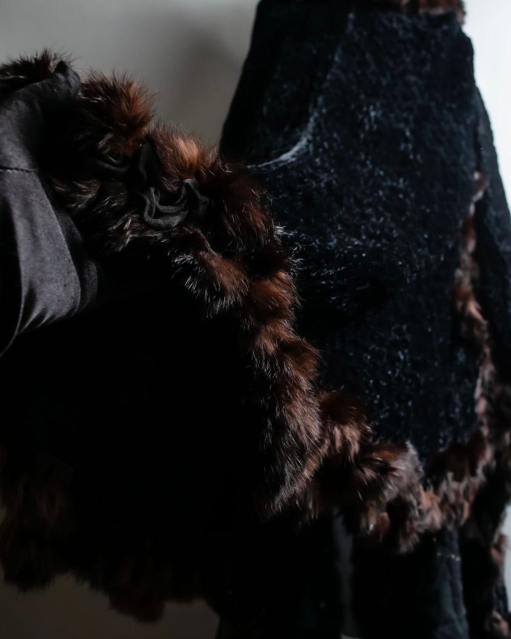 "FENDI" 1970's oversized astrakhan fur coat