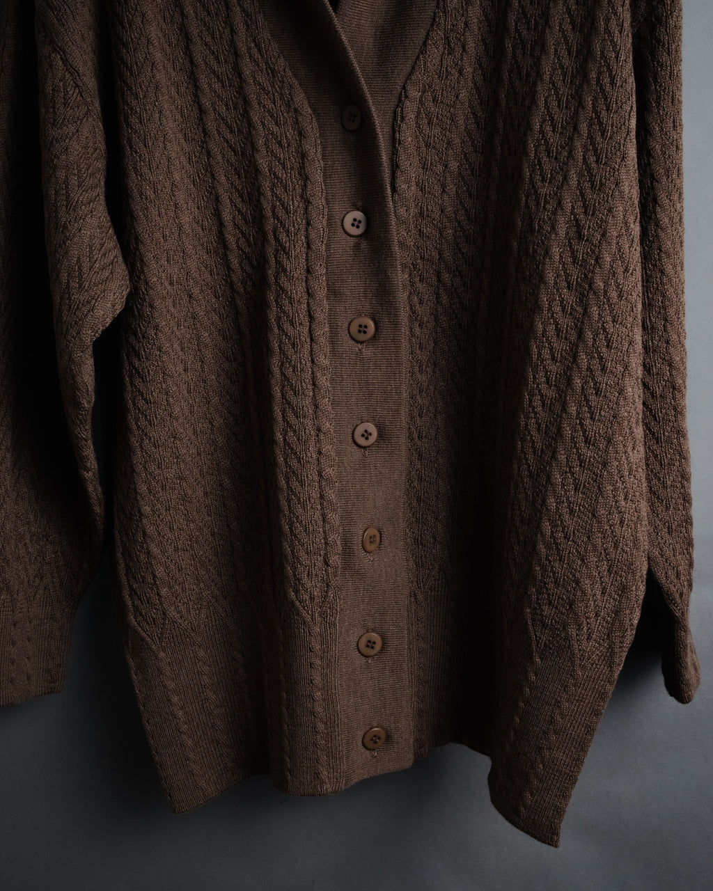 “Christian Dior SPORTS” 90’s Shawl collar cable knit cardigan