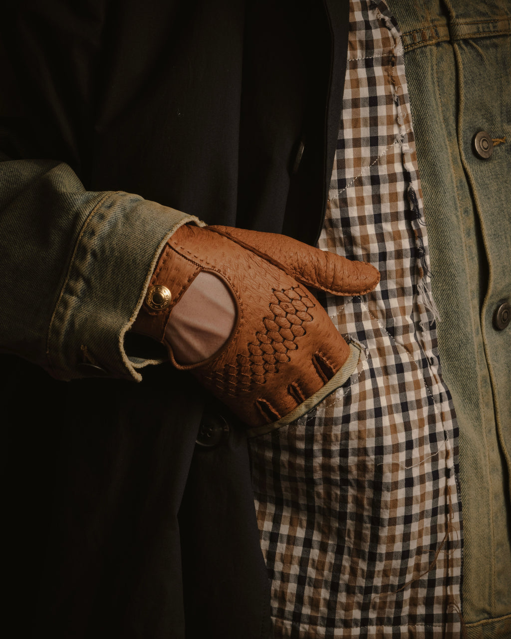 -SPECIAL- "Maison Margiela" 20SS Denim jacket Docking design coat