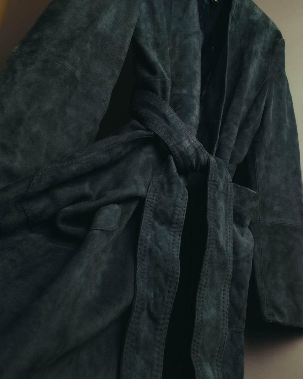 "WEEKEND Max Mara" 10's Soft suede goat leather robe coat