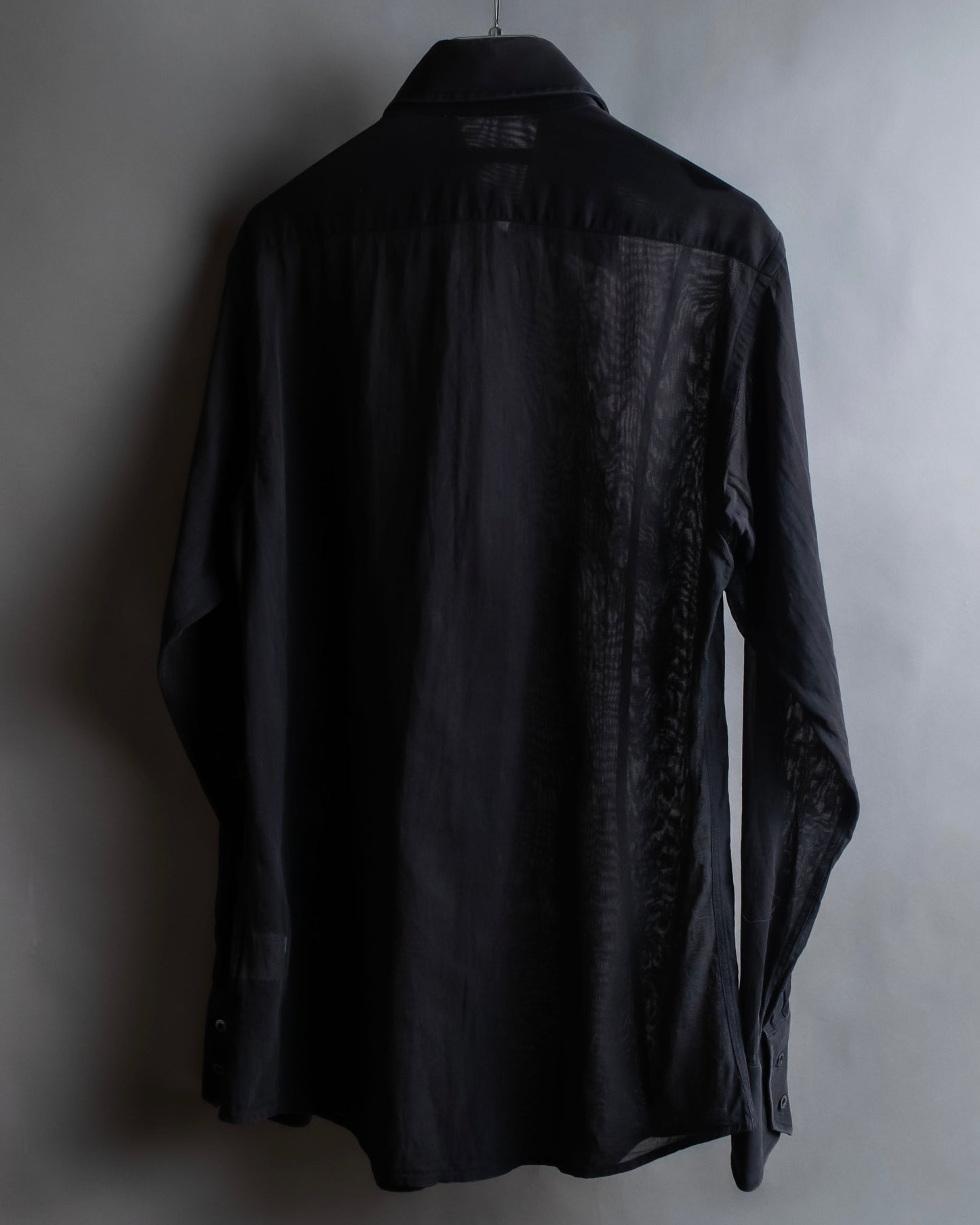 "GUCCI" See-through design cotton shirt