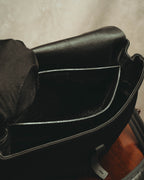 “PRADA” 90’s-00’s Nylon and leather flap messenger bag