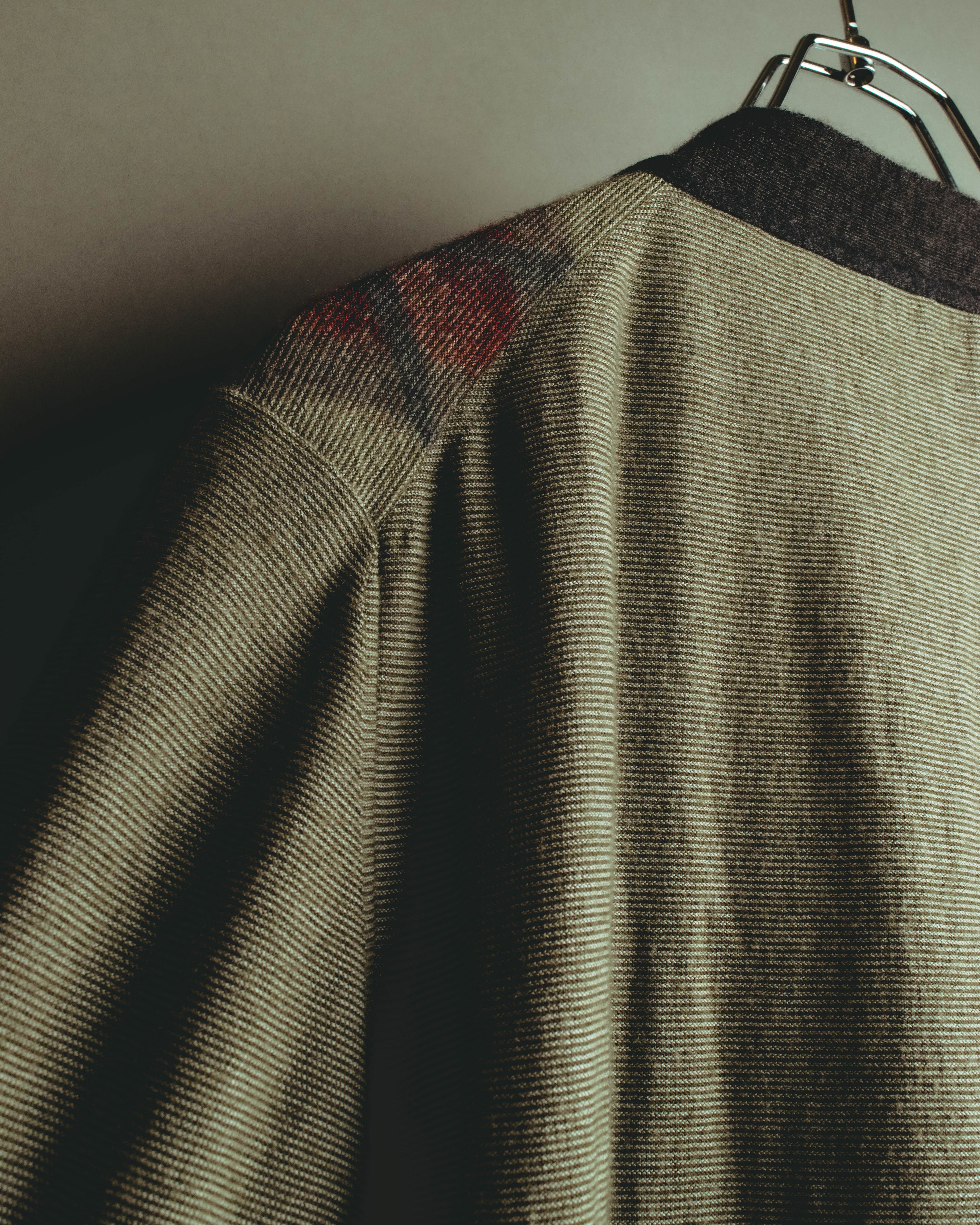 –SPECIAL– "Hermès" 90's-00's Plaid cashmere cardigan