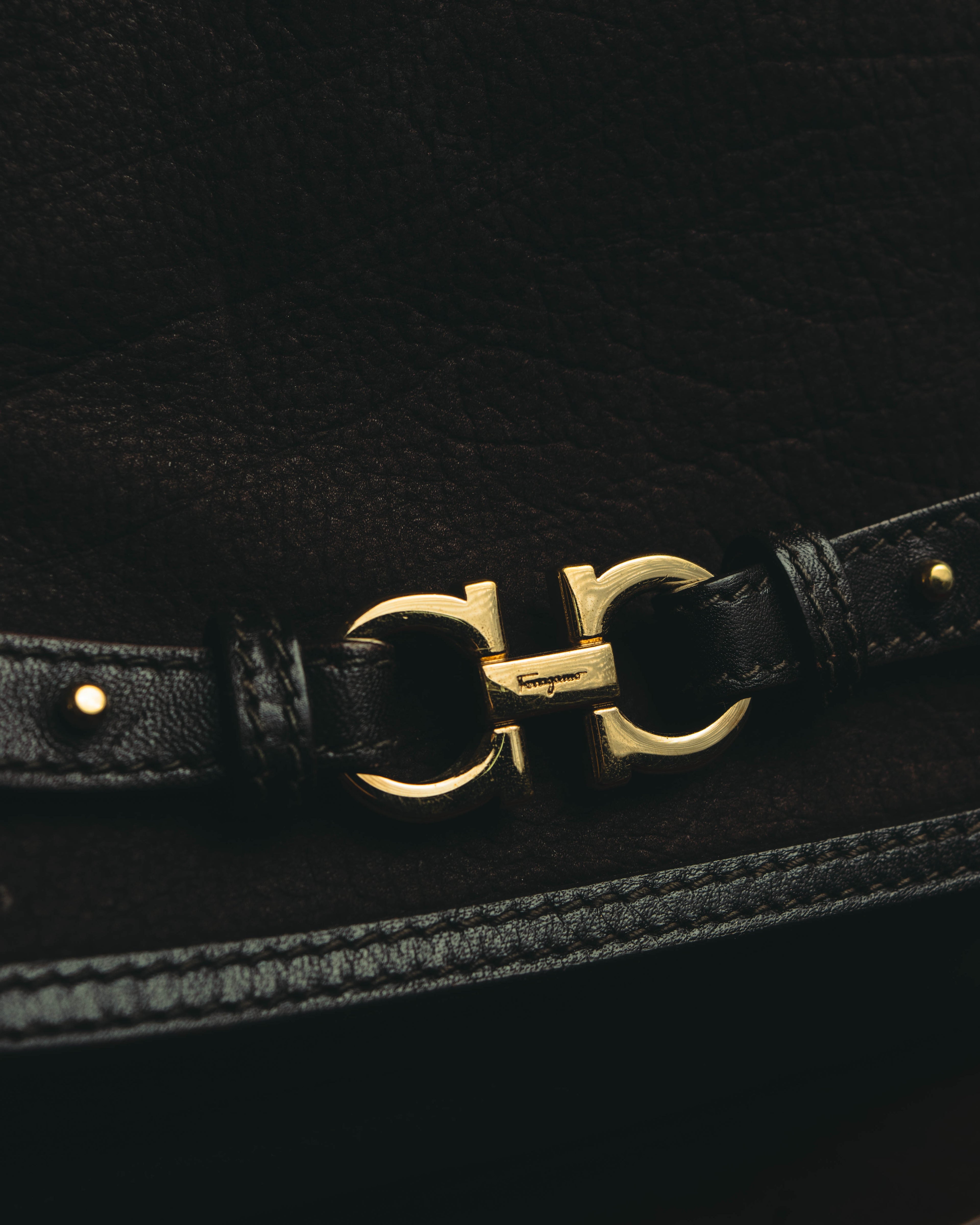 "Salvatore Ferragamo" 00's-10's Gancini leather shoulder bag