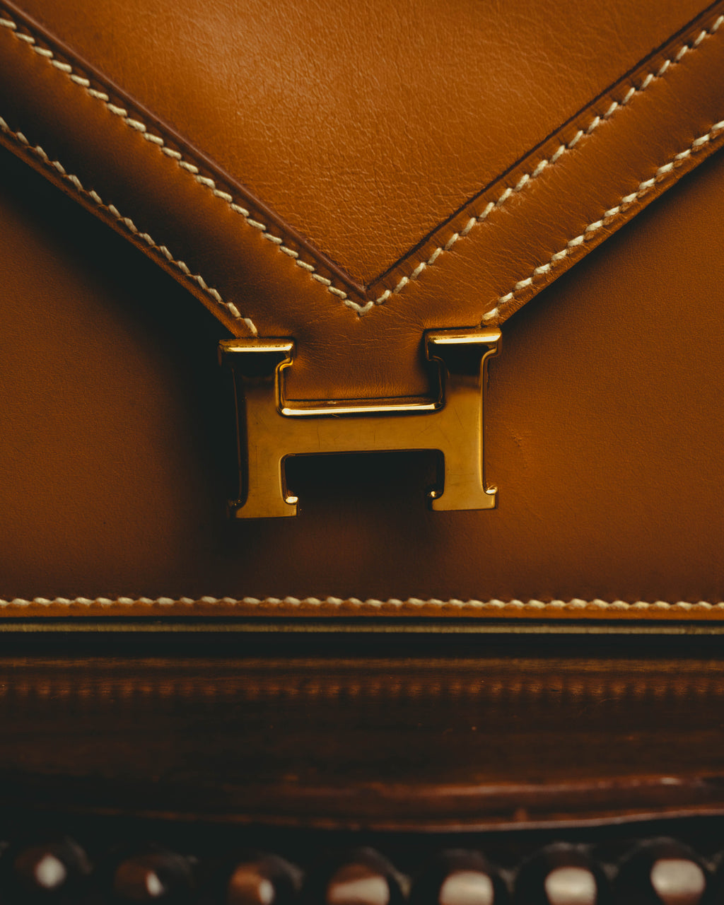 -SPECIAL- "HERMES" 70's-80's Vintage Lydie leather shoulder clutch bag