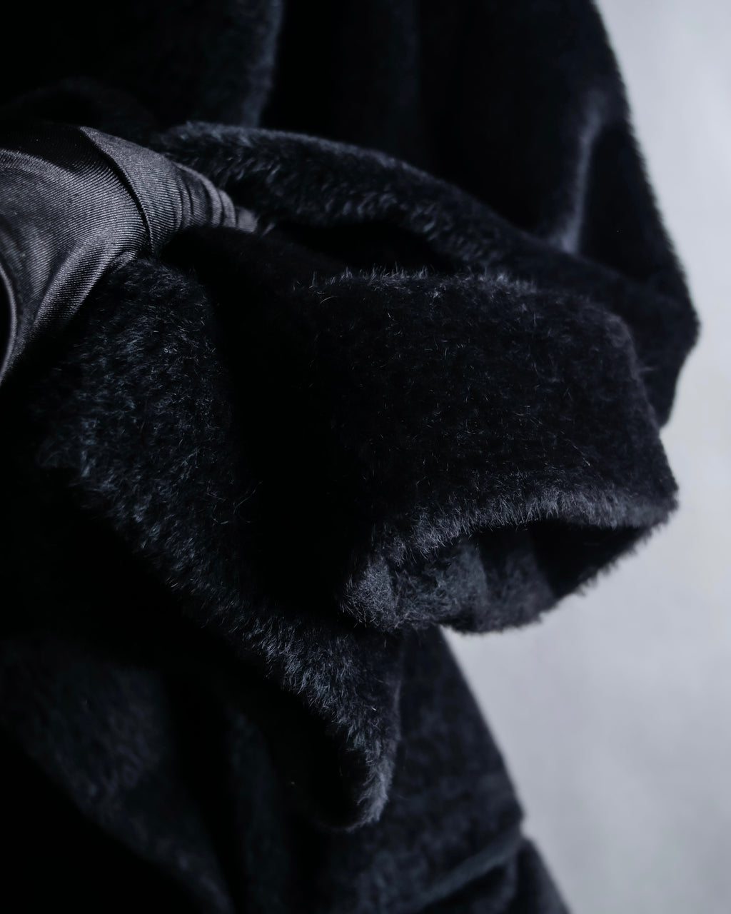 "GUCCI" 80's Gold button design brushed wool long chester coat