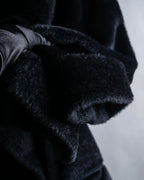 "GUCCI" 80's Gold button design brushed wool long chester coat