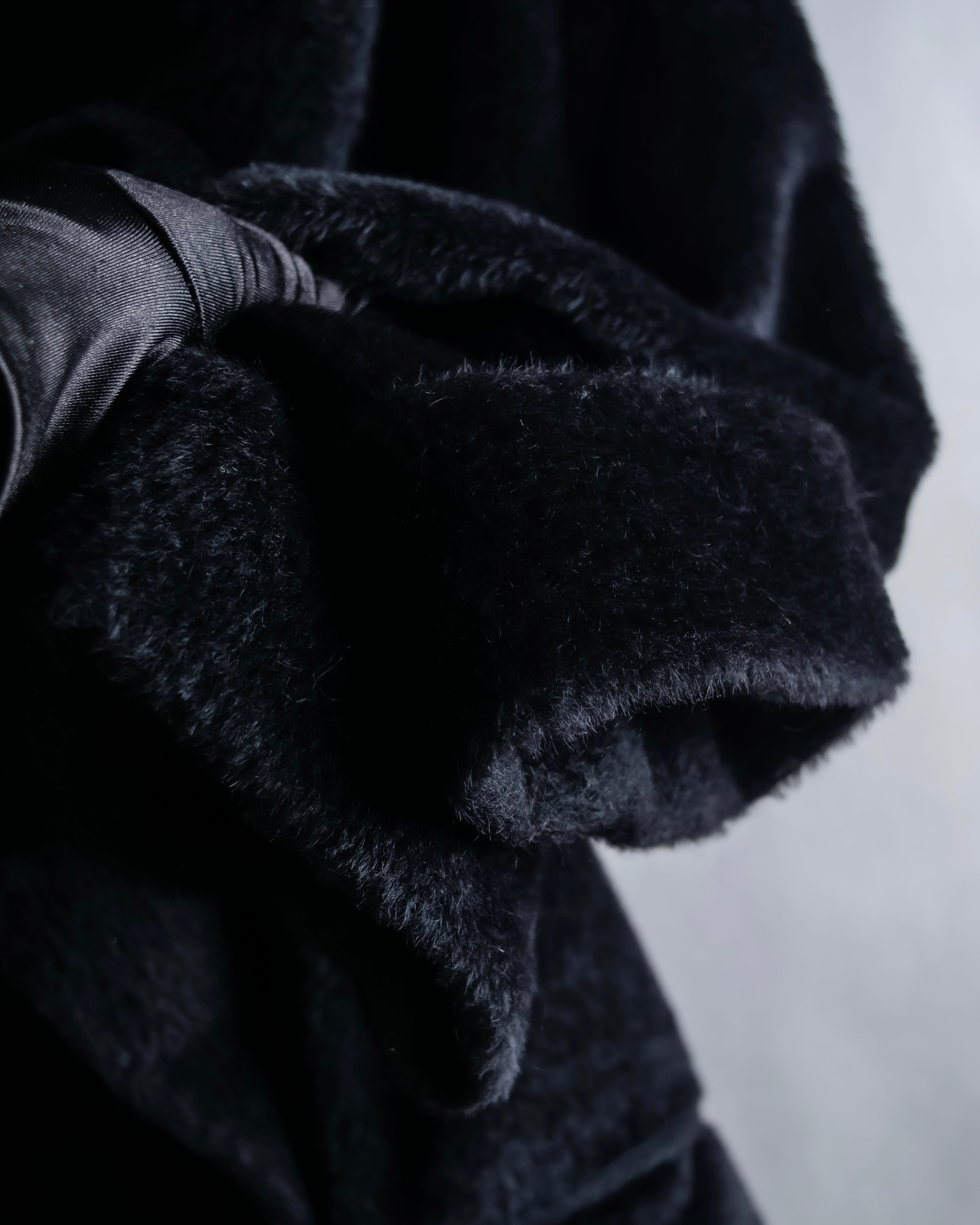 "GUCCI" 80's Gold button design brushed wool long chester coat