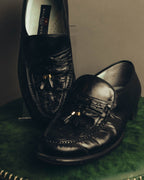 "BALENCIAGA" 80's-90's Textured leather tassel loafers