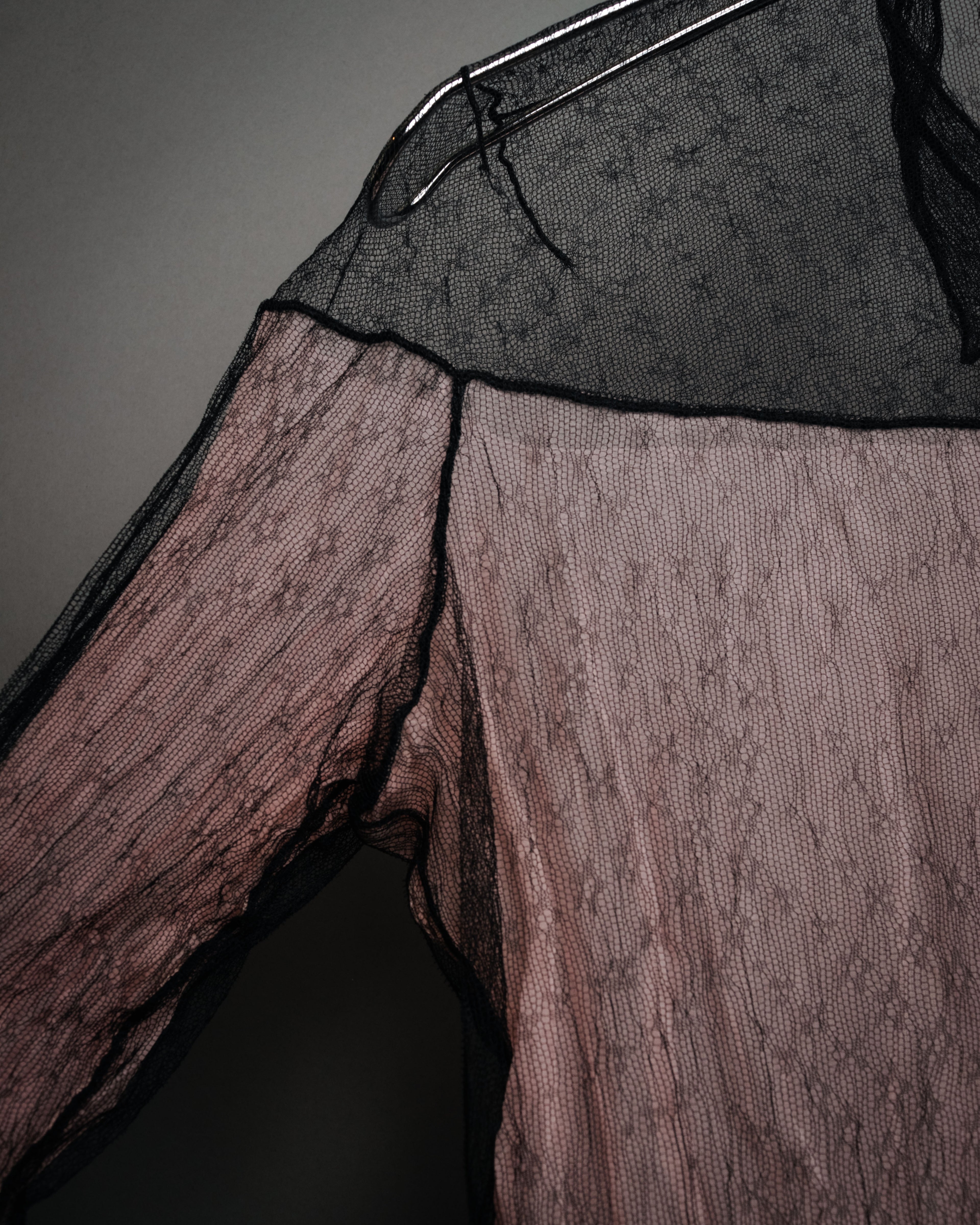 -SPECIAL- “CHANEL” 2014-2019 Sheer lace bow blouse