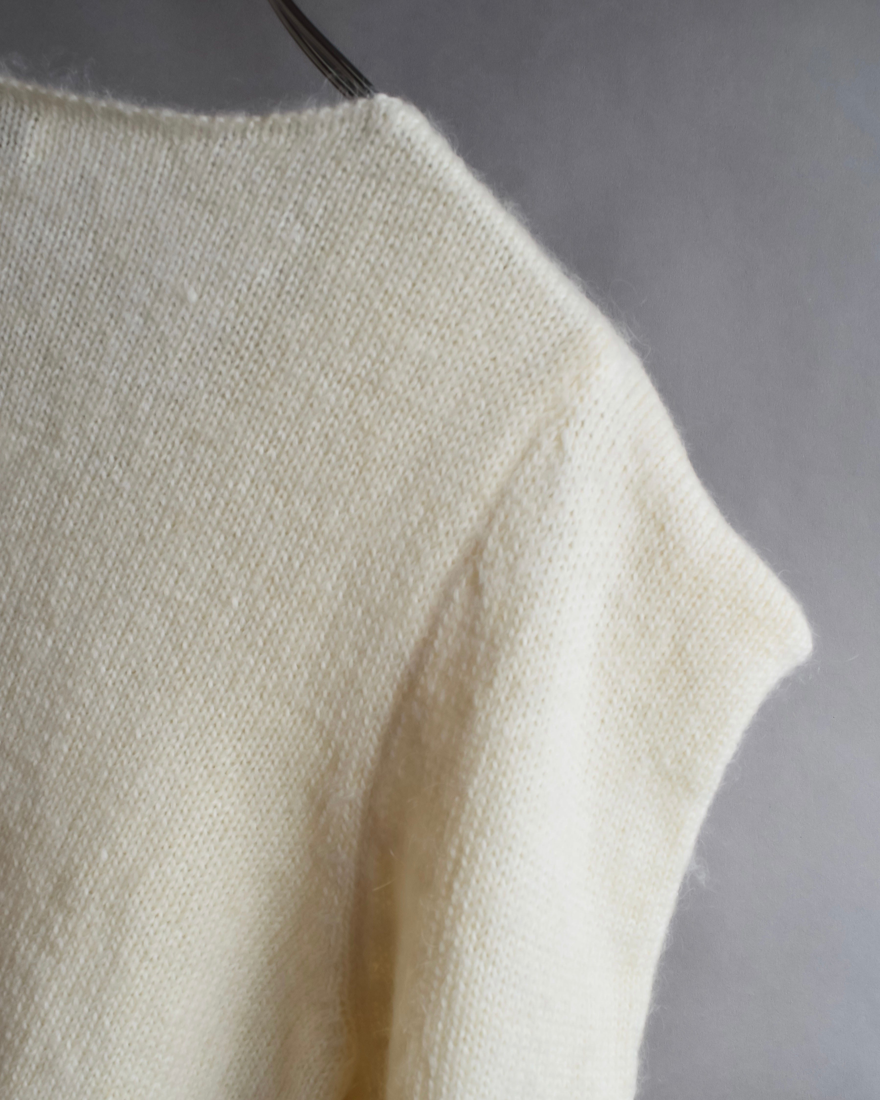 "Saint Laurent" Sequin ribbon design shoulder structure knit