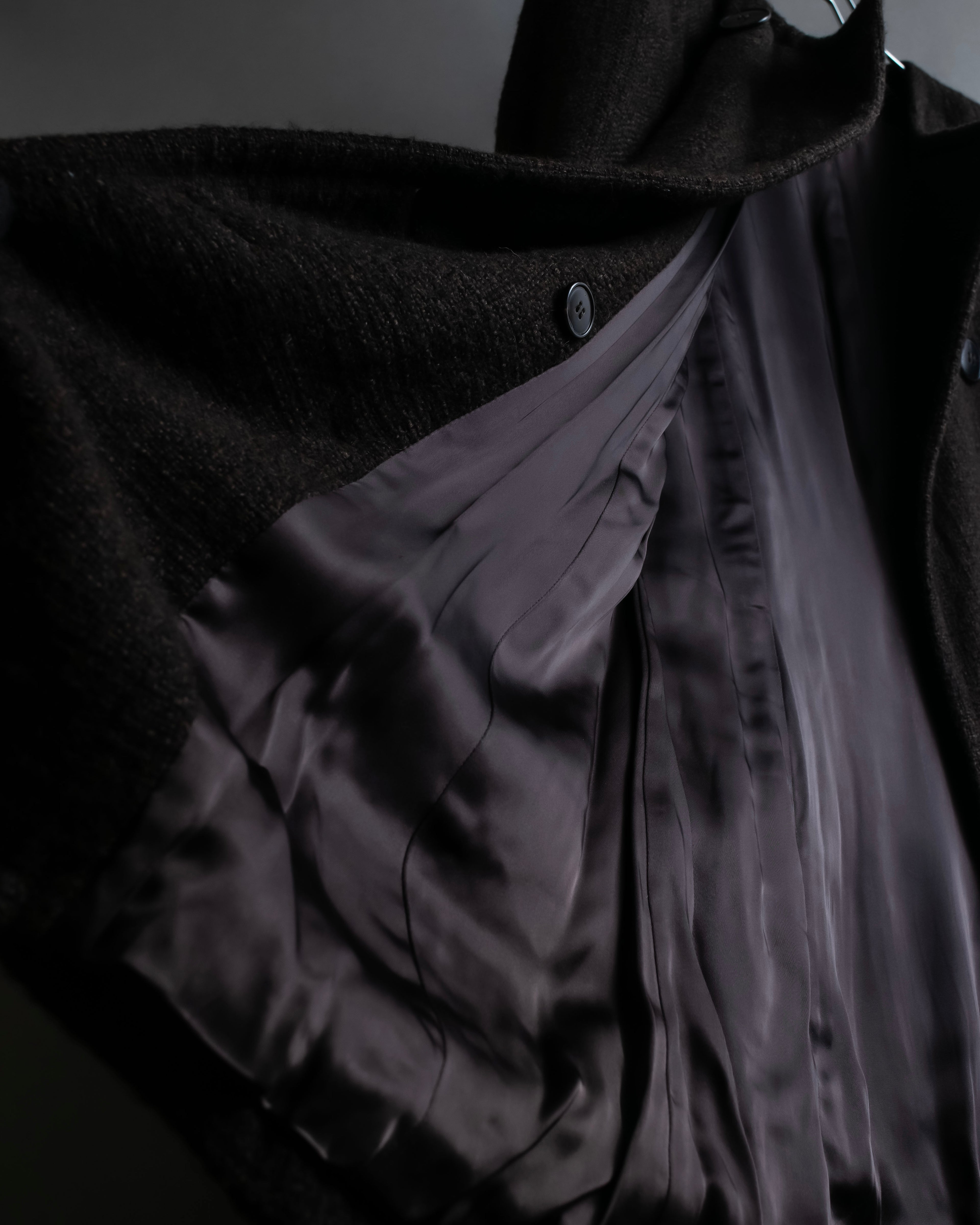 "DOLCE & GABBANA" Fringe scarf included double-breasted coat