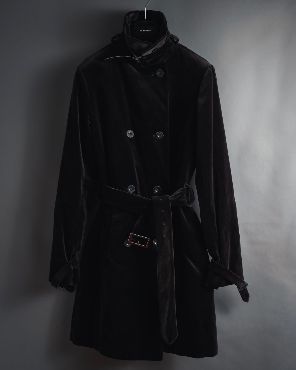 -SPECIAL- "JIL SANDER"
90’s-00’s Architectural cotton velvet belted coat