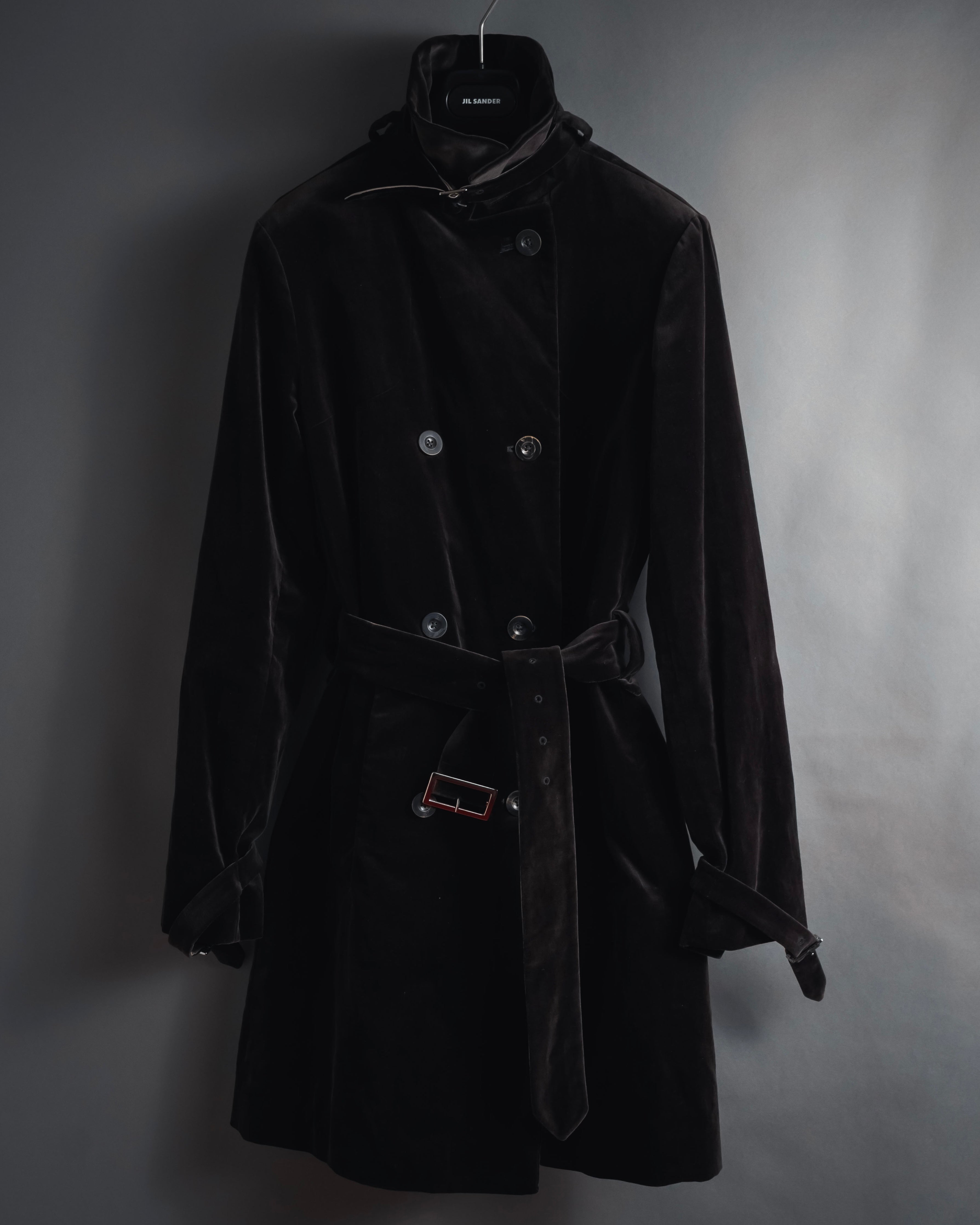 -SPECIAL- "JIL SANDER"
90’s-00’s Architectural cotton velvet belted coat