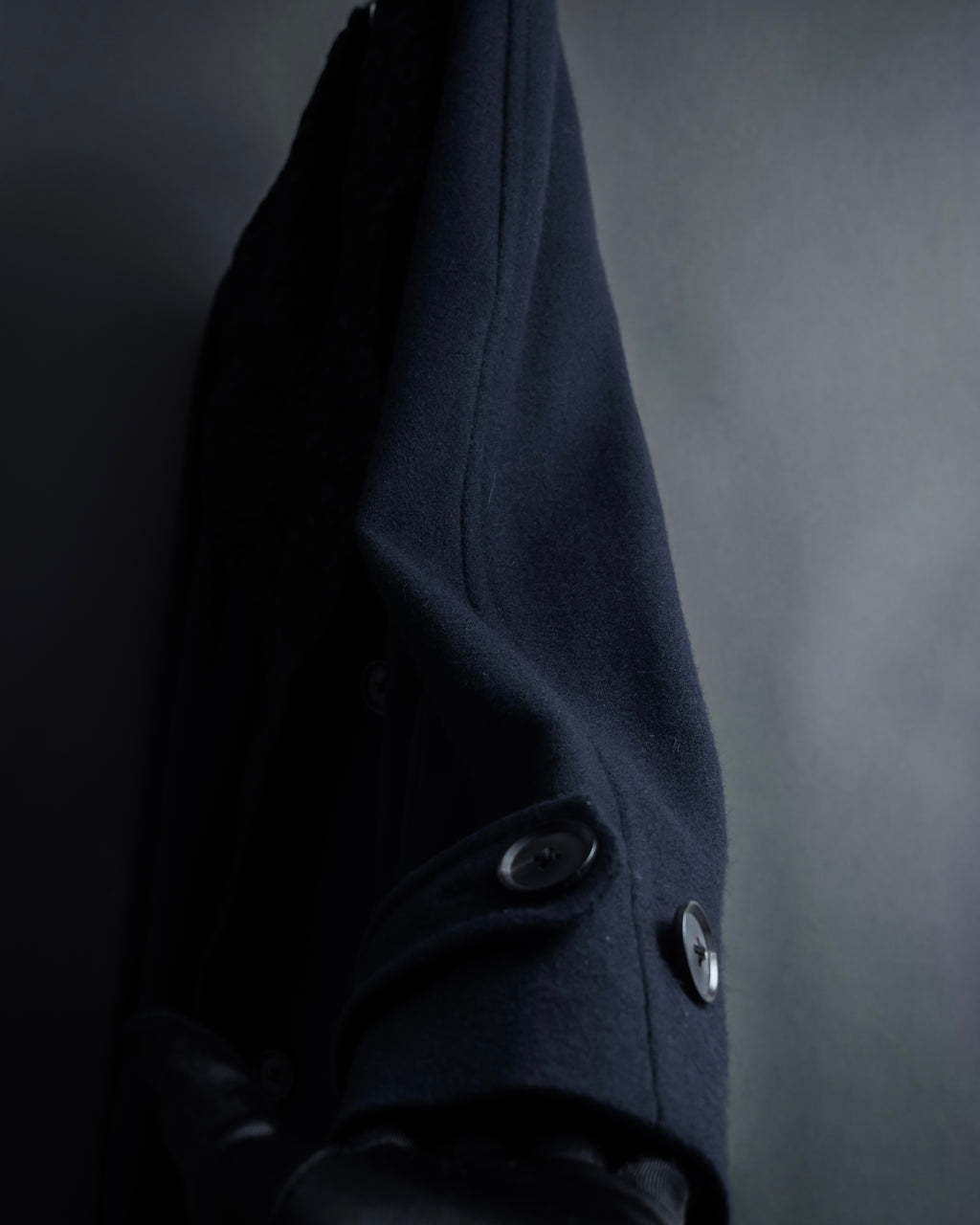 -SPECIAL- "CARUSO"
 Fur collar design belted melton coat