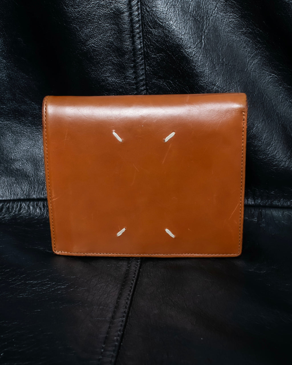"Maison Margiela" Brown Leather Compact Wallet