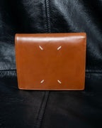 "Maison Margiela" Brown Leather Compact Wallet